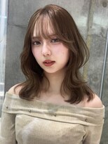 ロンドメリア 天神大名店(Lond Melia) 小顔に見せるミディアムヘア/韓国ヘア/ダブルカラー