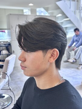 アノ 別府店(Ano.) 大分曲がる縮毛矯正メンズカットセンターパートニュアンスパーマ