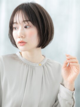 ドクターズ サロン ラブ(Dr's Salon LAB) ミストバングブリーチなし丸みショートボブt古河20代30代40代