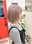ブリーチ/ラベンダーピンク/ボブ