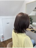 韓国風くびれボブ×艶ブラウン