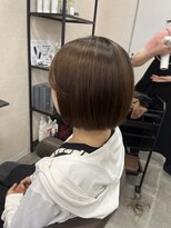 バセット バイ アルター 鎌取店(basset by aL-ter) ミルクティーブロンド/ダークブルー/デジタルパーマ/鎌取