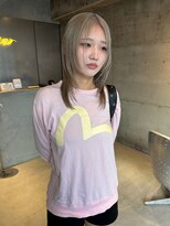 スノッブ(SNOB)&nbsp;【広島ブリーチ】オリーブベージュ×顔周りレイヤー