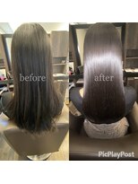 アールサロンプラスキャスパ 自由が丘(Rrsalon+CASPA) 【髪質改善】プラチナミネコラ＋ Crystal silica! before→after