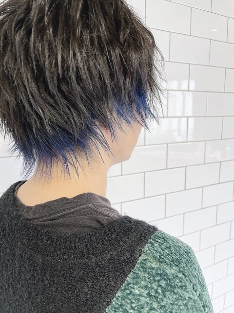 《Blue》#メンズ#インナーカラー#ブルーサファイア