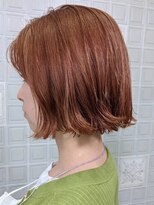 ヘンリエッタ 自由ヶ丘(Henrietta)&nbsp;ハイトーンピンクオレンジボブ