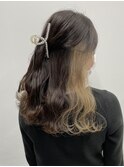 結んで隠せるインナーカラー