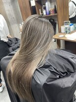 ラフ(LAFF) #バレイヤージュ#グレージュカラー#ボブウルフ#ココアベージュ