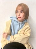 ハイトーン×ショートバングミニボブ