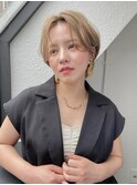 前髪長め大人ひし形ショート20代30代40代表参道