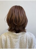 【morio成増/一戸】レイヤーボブハイライトピンクベージュ