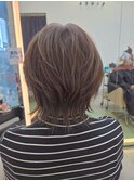 イメチェン丸みショートナチュラルウルフ30代40代50代田嶋c
