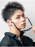 メンズ波巻きツイスパニュアンススパイラルスパイキーショート
