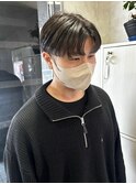 コンマバング/センターパート/マッシュ/韓国ヘア/メンズパーマ