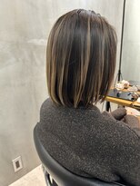 スタンド バイ ヘアー アンド コーヒー 恵比寿(STAND By HAIR ＆ Coffee)&nbsp;プレイングカラー×プツッとボブ