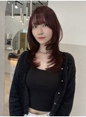 【艶髪】ボルドーロングハイレイヤー＊美髪