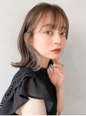 ダークパープルミルクブラウンイヤリングカラーボブa