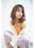 ANGELICAシースルーバングモーブグレージュ