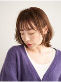 顔型別ヘアスタイル特集/マロンベージュ/Aラインボブ/新宿