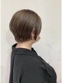 ハイライトベージュショートボブ