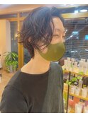 【morio原宿】前髪なしパーマ　ハンサムショートパーマ　宮本