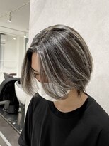 イト(ito)&nbsp;メンズハイライトシルバーメッシュセンター分け～糸ito～HIRO～