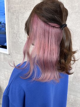 スキル 石岡(SKILL) インナーカラーピンク☆ハイトーンカラー