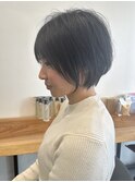 大人ラフウェーブ20代30代40代ボブブラウンスウィングショート