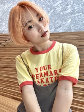 ミンクス渋谷スマートサロン(MINX shibuya smart salon) シアーカラー ショート 姫カット ダークアッシュ 魅力倍増カール