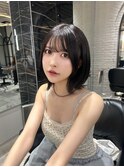 艶グレージュ&韓国風ボブ