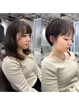 キートス(Kiitos) マッシュショート梅田ショート大人ショートシースルーバング