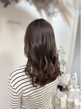 シルエット 美容室 【ブリーチなし】ナッツベージュ*