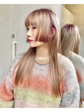 ハコ プラス(HACO+) 【Haco＋】Ibuki_デザインホワイトベージュ×姫カット