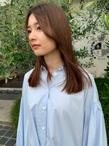 リリー(Rilie)&nbsp;顔まわりレイヤー/マロンブラウン/ブリーチなしダブルカラー