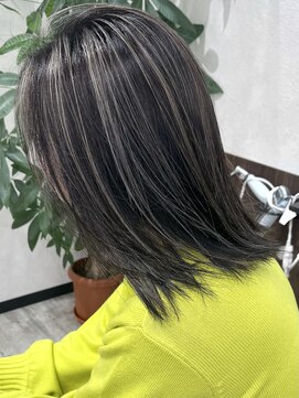 ベルヘアーデザイン 堺東(Belle hair Design) ハイライト切りっぱなし韓国風イルミナカラー堺東20代30代40代