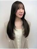 韓国レイヤー ステップカット 髪質改善ストレート