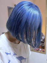 ブレイズヘアー(BLAZEhair)&nbsp;【ガチ青】ネイビーブル×ブリーチ２回
