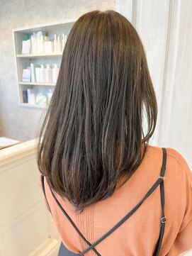 キャアリー(Caary) 福山人気20代30代40代ワンカールレイヤースタイルくすみベージュ