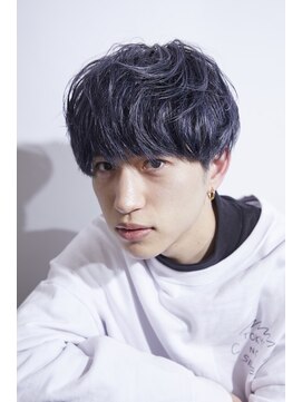 トリム 渋谷(trim.) サーフカール/刈り上げセンターパート/ブルーブラック[渋谷]