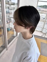 ノート ヘアーサロン(NOTE HAIR SALON)&nbsp;顔まわりと襟足に入れた フェイスフレーミング×デザインカラー
