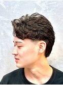 大人センターパート×ニュアンスパーマ