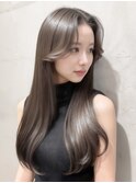 前髪*顔まわりストレートミルクブラウン*韓国【Zinaおおたか】
