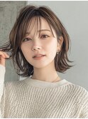 【イエベ春】垢抜けシースルーバング×大人外ハネくびれボブ