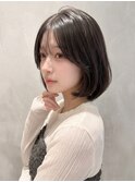 秋カラーブリーチなし大人ボブ/タッセルボブ内巻きボブp上尾