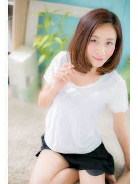 ミック ヘアアンドビューティー 大山店(miq  Hair&Beauty) ノーバングで大人♪ヌーディーストレート