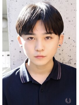 ネイビー(NAVY) マッシュもできる2wayミニセンターパート　ワックスなし