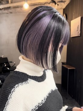 キラ 原宿(KILLA) 大人ガーリーチョコレートモード小顔プリカールパープルブラック