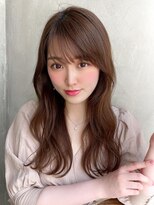 ラルユー 金山(LallYou)&nbsp;黒髪/グレーベージュ/レイヤーロング/前髪パーマ