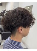 マッシュ　波巻きパーマ