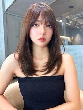 マシェリー バイ ロンド 金山(Ma cherie by Lond) ブリーチなしピンクブラウン/レイヤーカット×エアリーロング